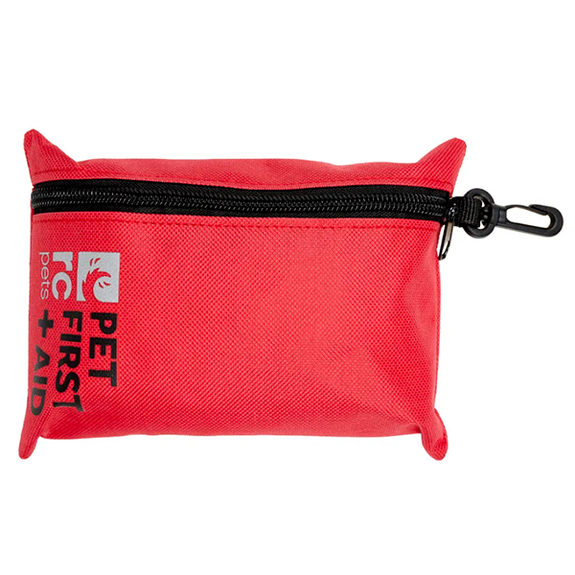 Pocket Pet First Aid Kit Zip Up Fabric Bag Medical Travel Supplies for Pets