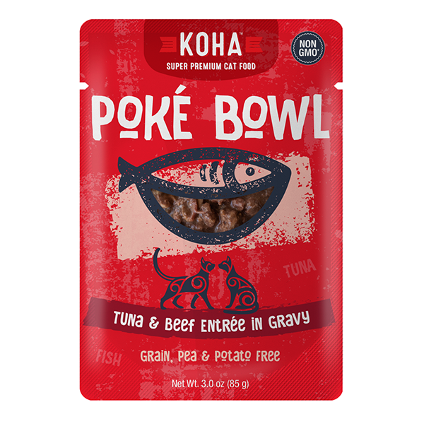 Poke Bowl Grain-Free Tuna & Beef Entrée in Gravy Wet Pouch Cat Food