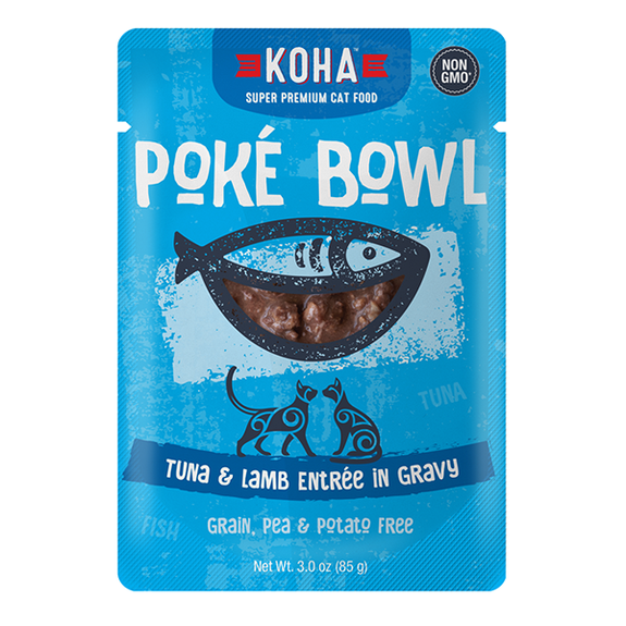 Poke Bowl Grain-Free Tuna & Lamb Entrée in Gravy Wet Pouch Cat Food