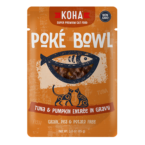 Poke Bowl Grain-Free Tuna & Pumpkin Entrée in Gravy Wet Pouch Cat Food