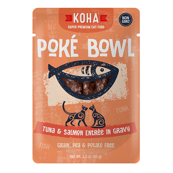 Poke Bowl Grain-Free Tuna & Salmon Entrée in Gravy Wet Pouch Cat Food