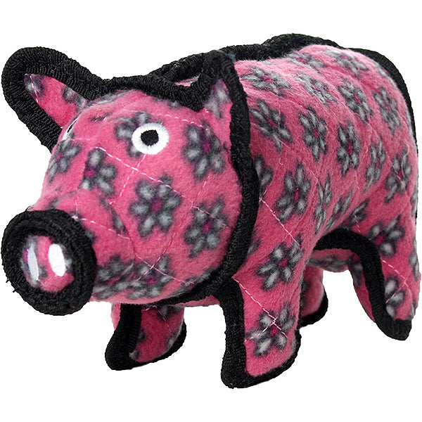 Barnyard Polly Pig Pink Durable Squeaky Fabric Plush Dog Toy