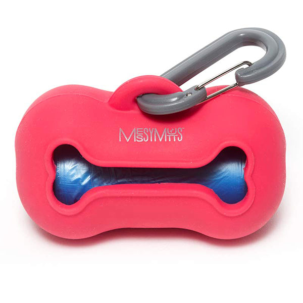 Silicone Poop Bag Holder for Dogs Red