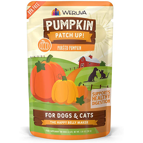 Pumpkin Patch Up! Pumpkin Puree Dog & Cat Food Supplement Pouches