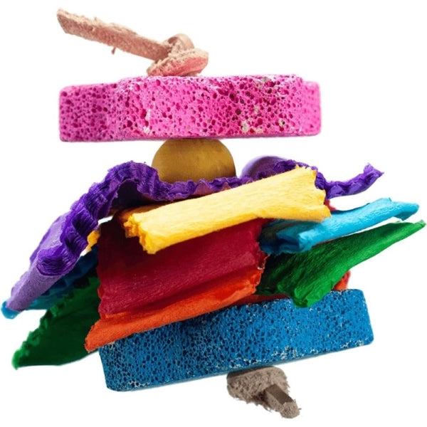 Nibbles Color Splash Pumice Stars Hanging Small Animal Chew Toy
