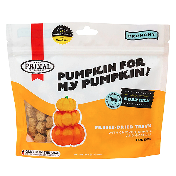 Pumpkin For My Pumpkin! Crunchy Freeze-Dried Chicken, Pumpkin & Goat Milk Grain-Free Dog Treats