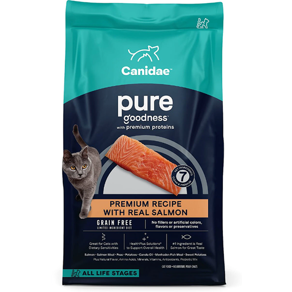 PURE Goodness Real Salmon Recipe Limited Ingredient Grain-Free Dry Cat Food