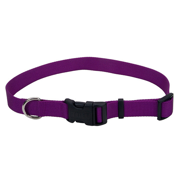 Adjustable Nylon Collar with Tuff Buckle Purple