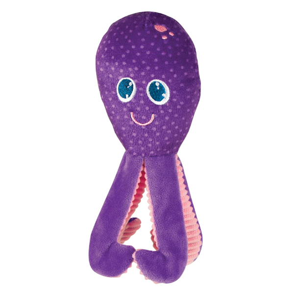 Ollie The Octopus Purple Crinkle Catnip Plush Cat Toy