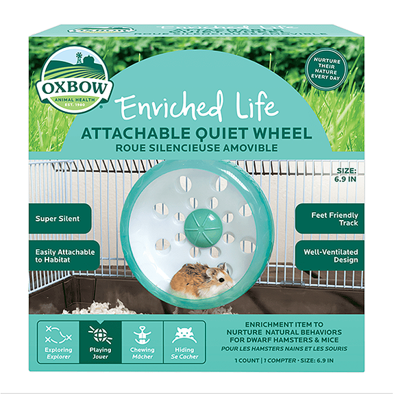 Enriched Life Attachable Quiet Wheel Small Animal Habitat Addition