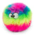 Furballz Rainbow Fuzzy Squeaky Durable Plush Dog Toy