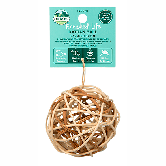 Enriched Life Rattan Ball Small Animal Toy
