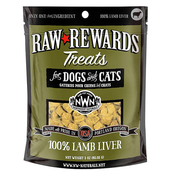 Raw Rewards 100% Lamb Liver Freeze-Dried Raw Grain-Free Dog & Cat Treats