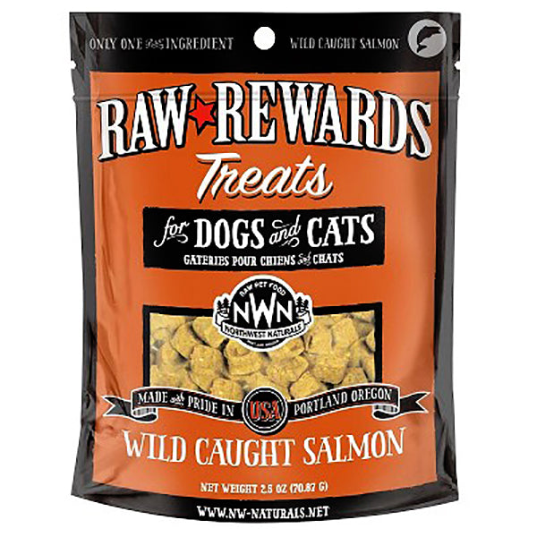 Raw Rewards 100% Wild Caught Salmon Freeze-Dried Raw Grain-Free Dog & Cat Treats