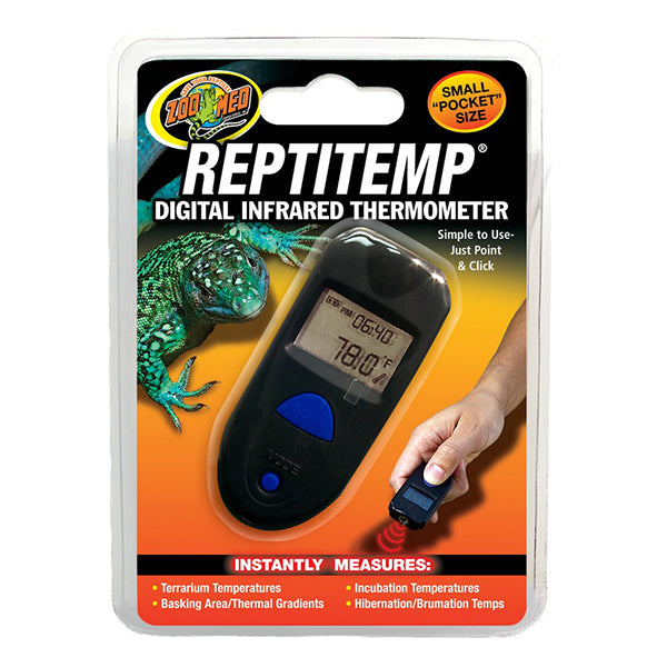 Repti Temp Digital Infrared Thermometer Point & Click Reptile Temperature Monitoring System