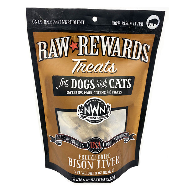 Raw Rewards 100% Bison Liver Freeze-Dried Raw Grain-Free Dog & Cat Treats