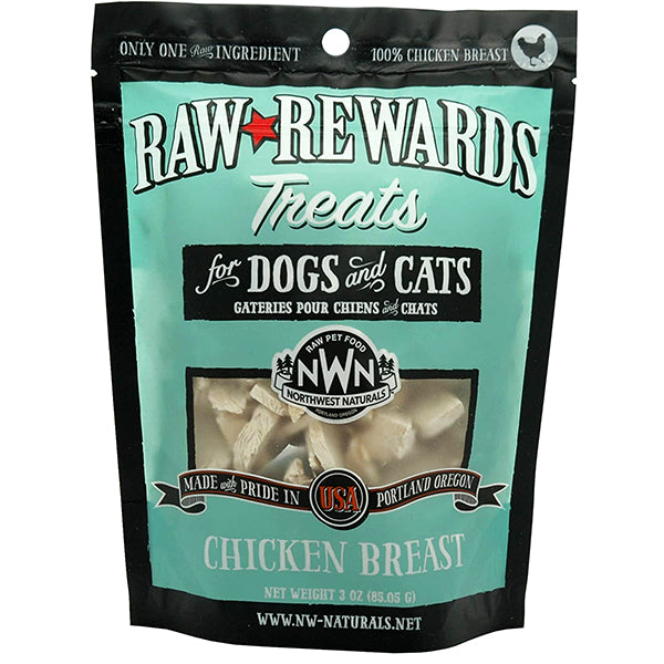 Raw Rewards 100% Chicken Breast Freeze-Dried Raw Grain-Free Dog & Cat Treats