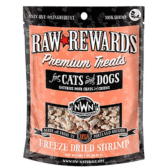 Raw Rewards 100% Shrimp Freeze-Dried Raw Grain-Free Dog & Cat Treats