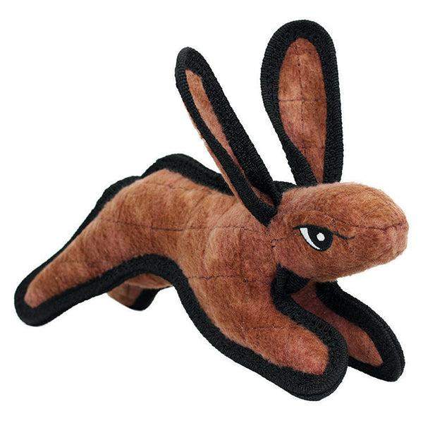 Barnyard Rutabaga Rabbit Brown Durable Squeaky Fabric Plush Dog Toy