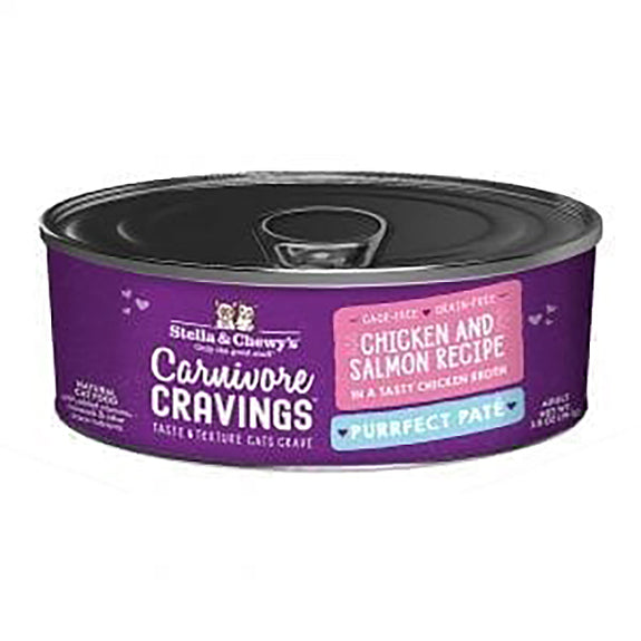 Carnivore Cravings Purrfect Pate Chicken & Salmon Recipe Wet Canned Cat Food