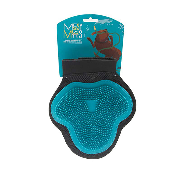 Silicone Grooming Glove for Dogs Blue