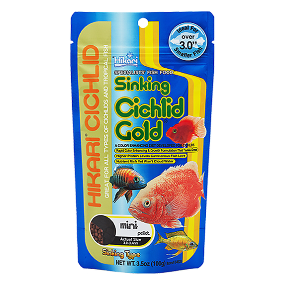 Cichlid Gold Sinking Aquarium Fish Food Pellets