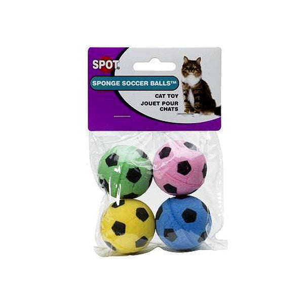 SPOT Sponge Soccer Balls Multicolor Cat Toy