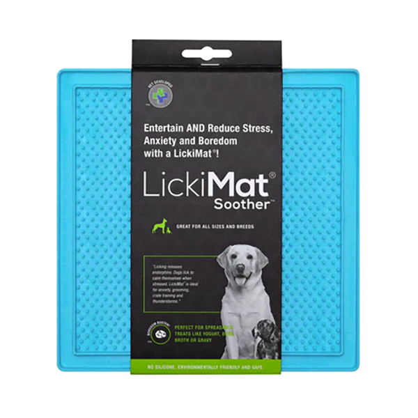 LickiMat Classic Soother Solo Treat-Dispensing Dog Toy Turquoise