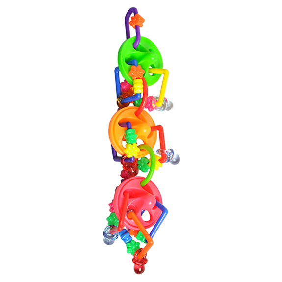 Happy Beaks Spinners & Pacifiers Multicolored Hanging Bird Toy