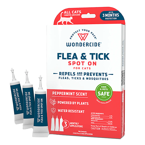Spot On Essential Oil Based Monthly Topical Flea & Tick Treatment for Cats