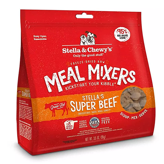 Meal Mixers Stella's Super Beef Freeze-Dried Raw Dog Food Topper