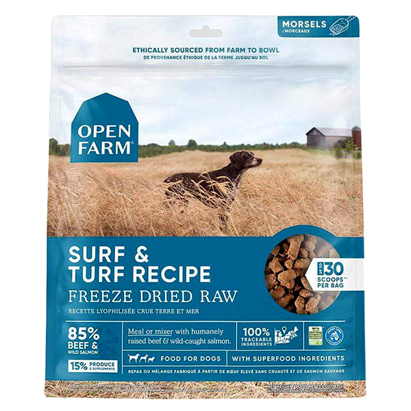 Surf & Turf Beef & Salmon Recipe Freeze-Dried Morsels Raw Grain-Free Dog Food
