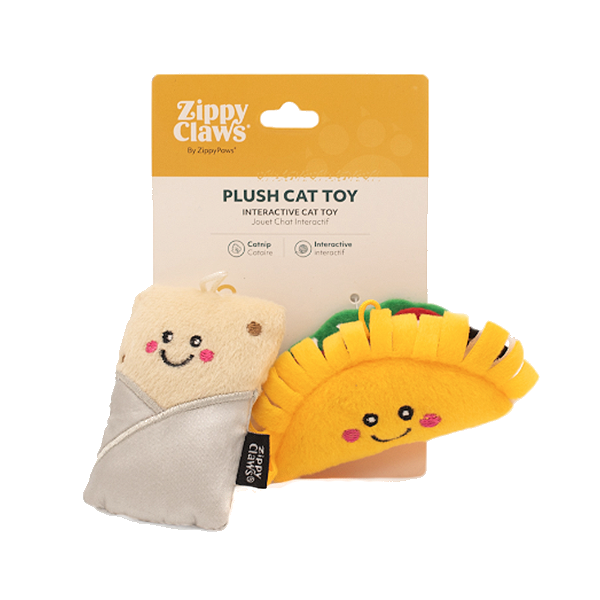 NomNomz Taco & Burrito Plush Catnip Cat Toys