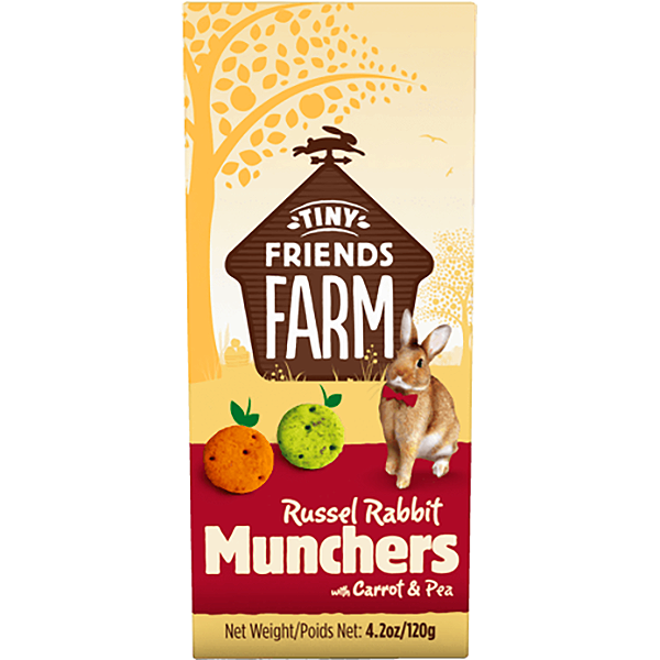 Tiny Friends Farm Russel Rabbit Munchers with Carrot & Pea Small Animal Treats