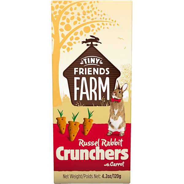 Tiny Friends Farm Russel Rabbit Crunchers with Carrot Small Animal Treats
