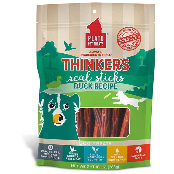 Thinkers Real Sticks Duck Recipe Air-Dried Dog Treats