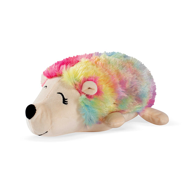 Tina the Hedgehog Squeaky & Fuzzy Plush Dog Toy Rainbow