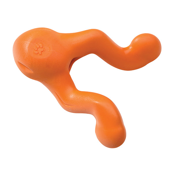 Tizzi Durable Treat-Dispensing Fetch & Tug-of-War Dog Toy Orange