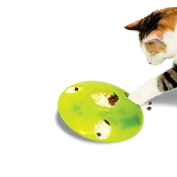 Play Treat Spinner Treat-Dispensing & Slow Feeder Cat Toy
