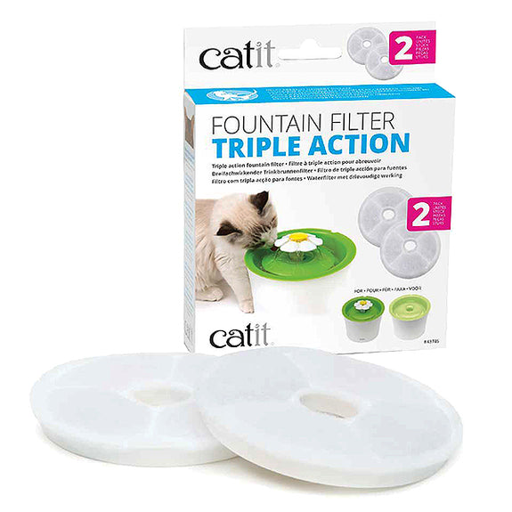 Triple Action Fountain Filter for Catit Flower Fountain