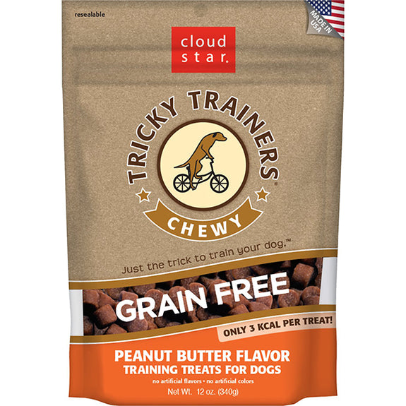 Tricky Trainers Soft & Chewy Peanut Butter Flavor Grain-Free Dog Treats