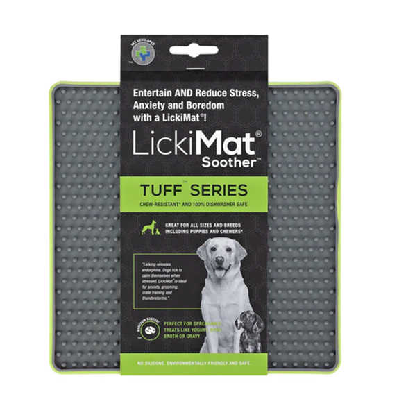 LickiMat Tuff Soother Solo Treat-Dispensing Dog Toy Green