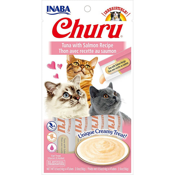 Churu Tuna with Salmon Puree Grain-Free Lickable Cat Treat