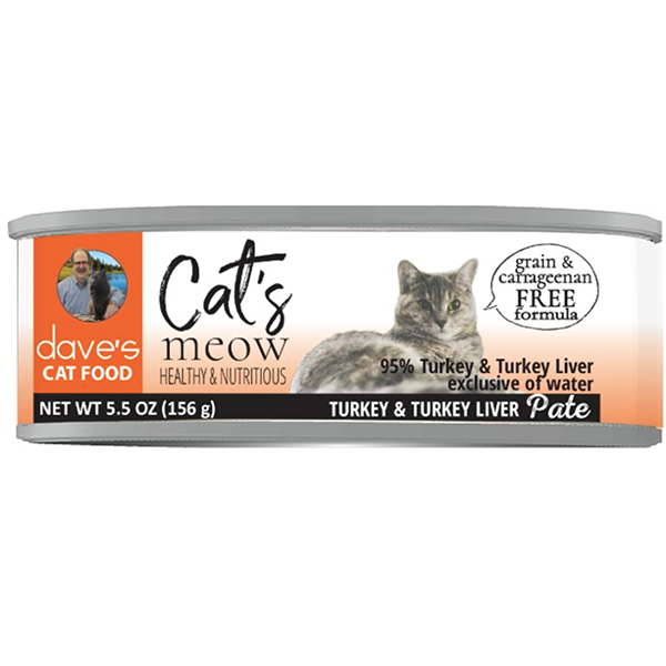 Cat's Meow 95% Turkey & Turkey Liver Grain-Free Wet Canned Cat Food