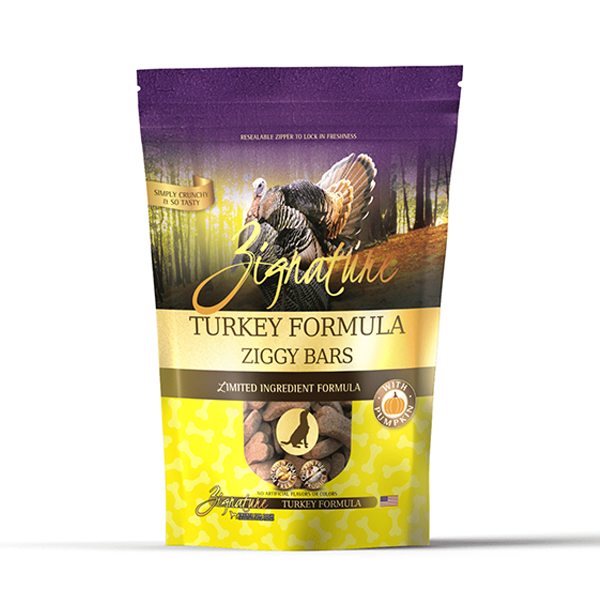 Turkey Formula Ziggy Bars Limited Ingredient Grain-Free Crunchy Dog Treats