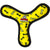 Bowmerang Durable Squeaky Plush Dog Toy Yellow