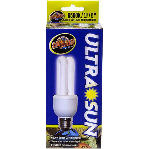 Ultra Sun 6500K Super Daylight Fluorescent Compact Aquarium Lamp Bulb 5" 10 Watt