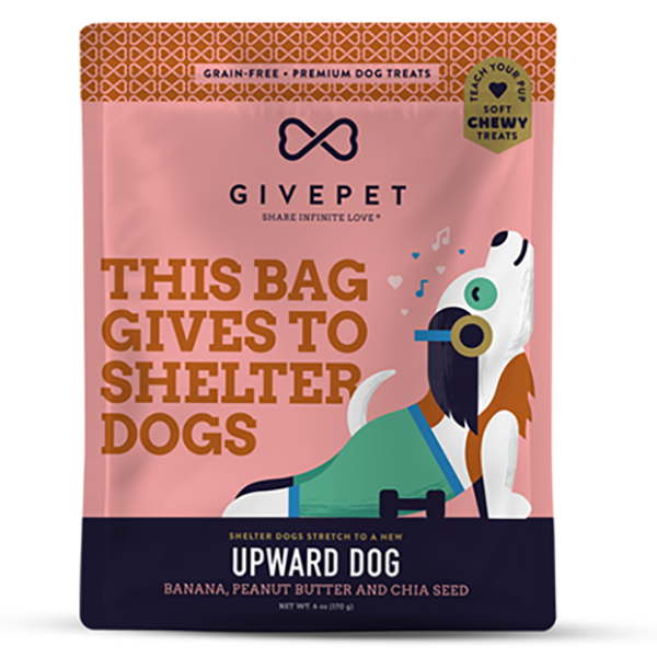 Upward Dog Banana, Peanut Butter, & Chia Seed Grain-Free Soft & Chewy Dog Treats