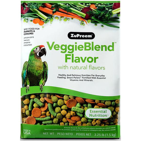 Veggie Blend Flavor Bird Food Pellets For Parrots & Conures