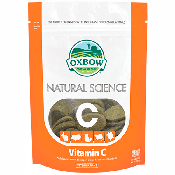 Natural Science Vitamin C Small Animal Supplement High Fiber Hay Tabs